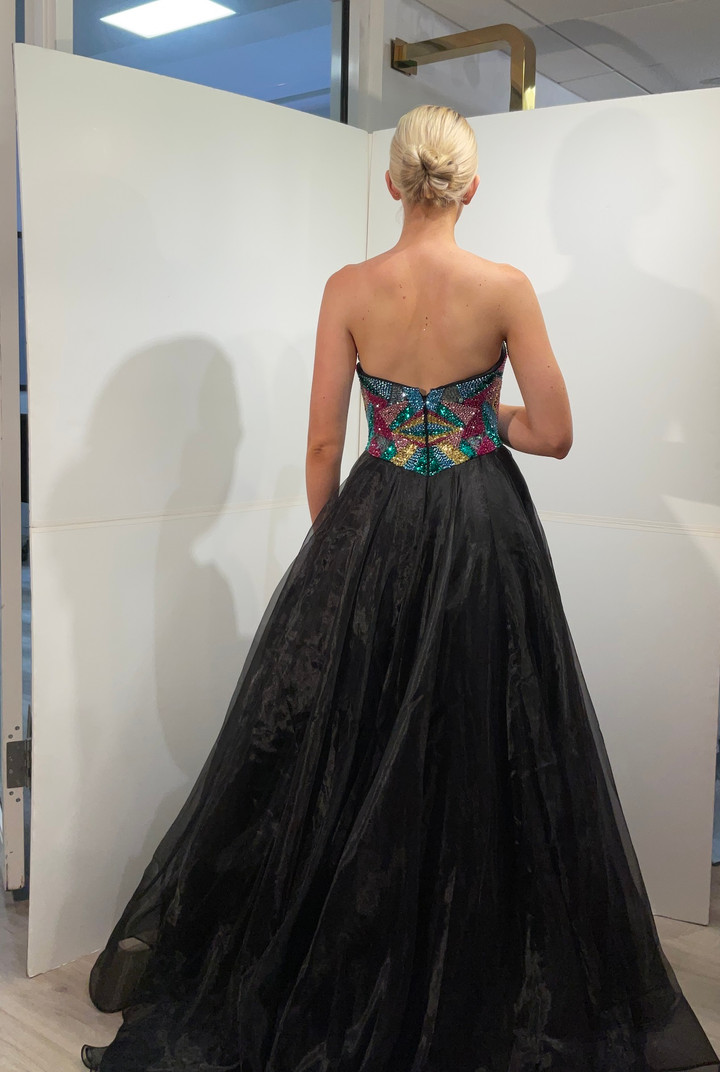 Jovani 50255 Beaded Sequin Sweetheart Neck Strapless Gown