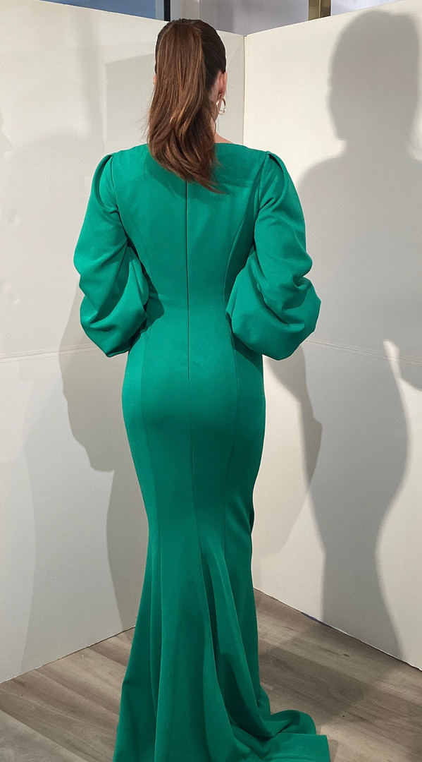 Jovani 43052 Scoop Neckline Quarter Sleeve Evening Gown