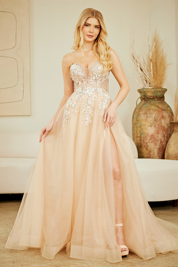 Amelia Couture 4062 Sweetheart Neck Strapless Long Dress