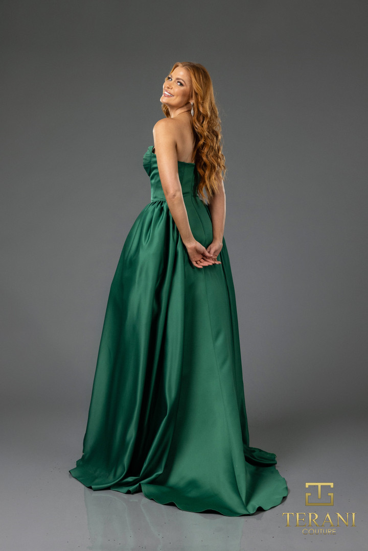 Terani Couture 251P4066 Satin Sweetheart Strapless Ballgown