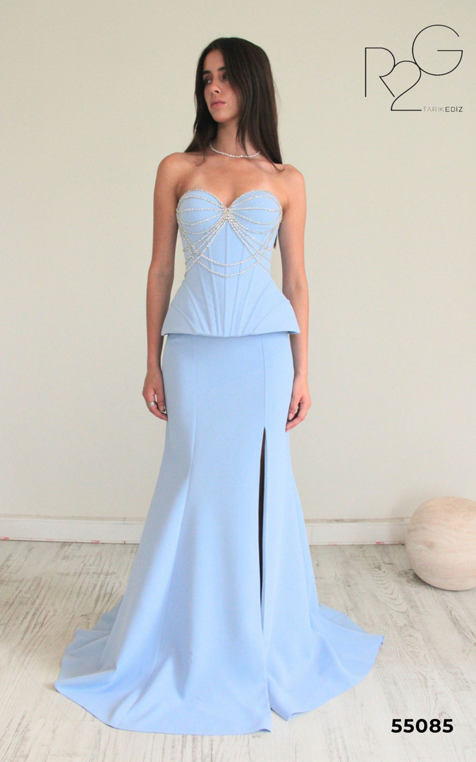 RG2 by Tarik Ediz 55085 Crepe Sweetheart Strapless Dress