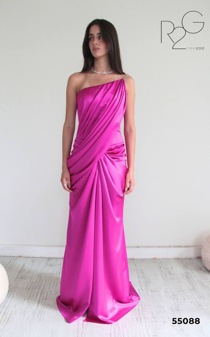 RG2 by Tarik Ediz 55088 Satin Asymmetric Strapless Dress