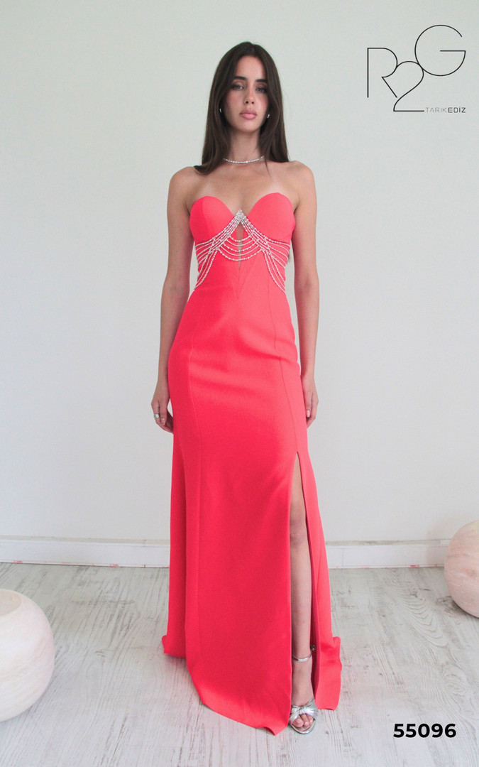 RG2 by Tarik Ediz 55096 Crepe Sweetheart Strapless Dress