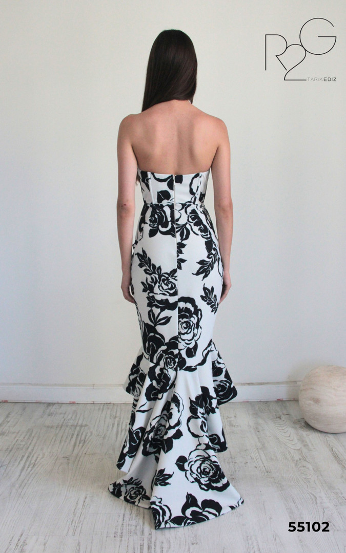 RG2 by Tarik Ediz 55102 Taffeta Strapless High Low Dress