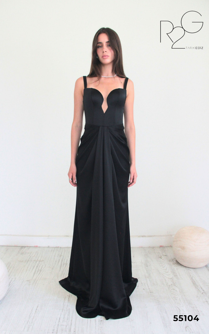 RG2 by Tarik Ediz 55104 Satin Sleeveless Fitted Long Dress