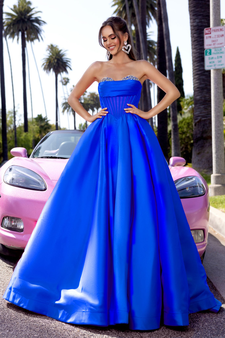 Portia and Scarlett PS25306 Satin Sweetheart Strapless Dress