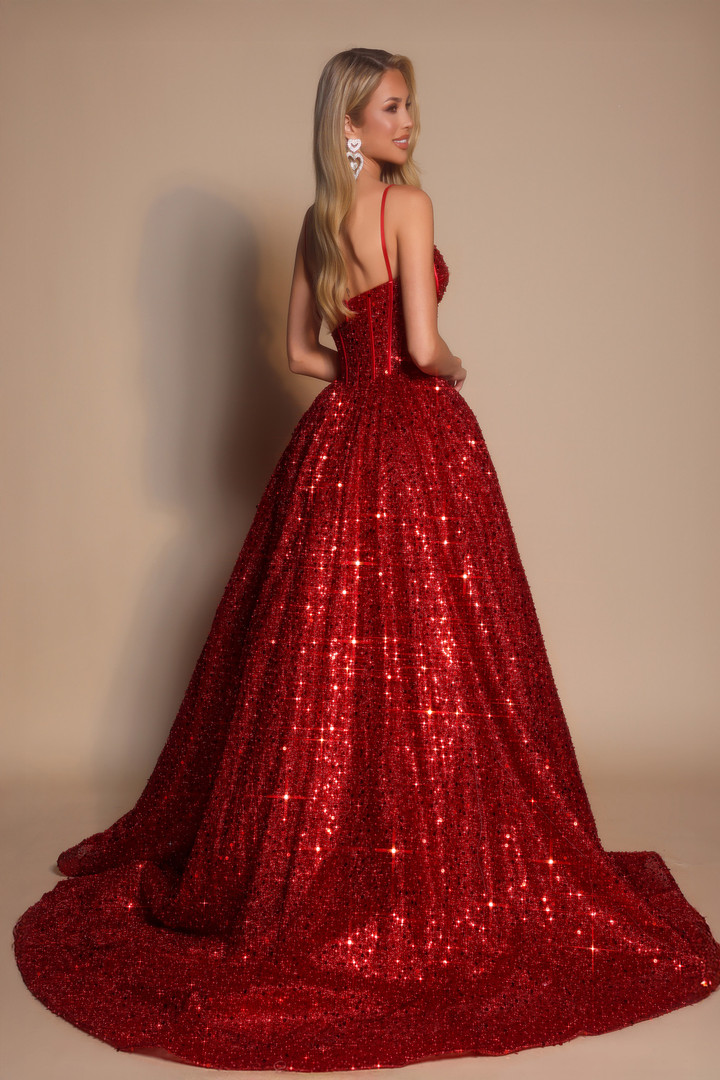 Portia and Scarlett PS25308 Tulle Glitter Sleeveless Dress