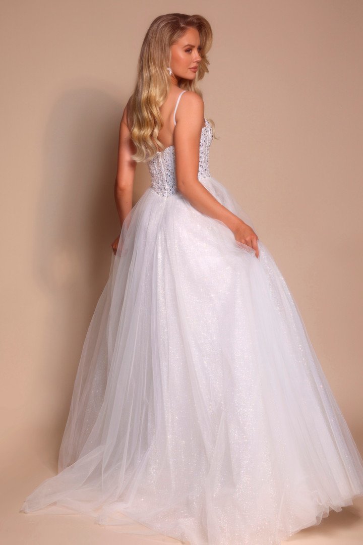 Portia and Scarlett PS25311 Tulle Straps Sleeve Ball Gown