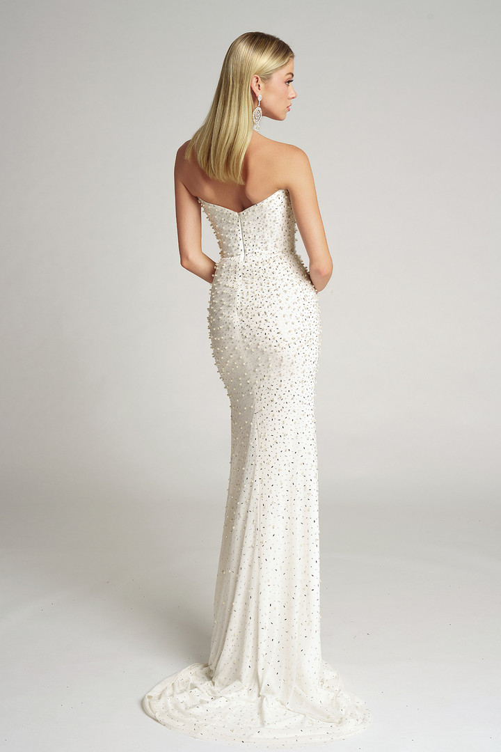 Portia and Scarlett PS26006 Beaded Strapless Fitted Dress