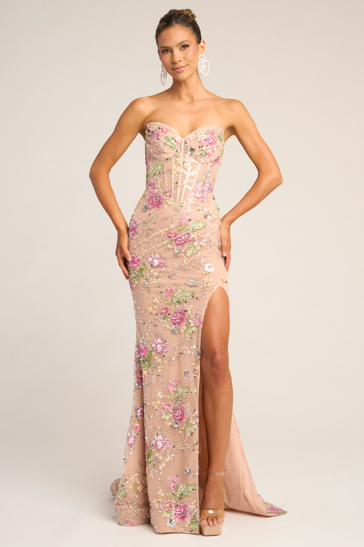 Portia and Scarlett PS26021 Sequin Strapless Corset Dress