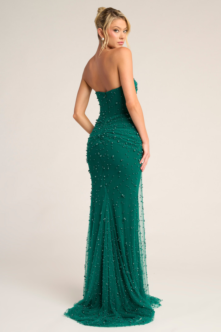 Portia and Scarlett PS26022 Tulle Beaded Strapless Dress