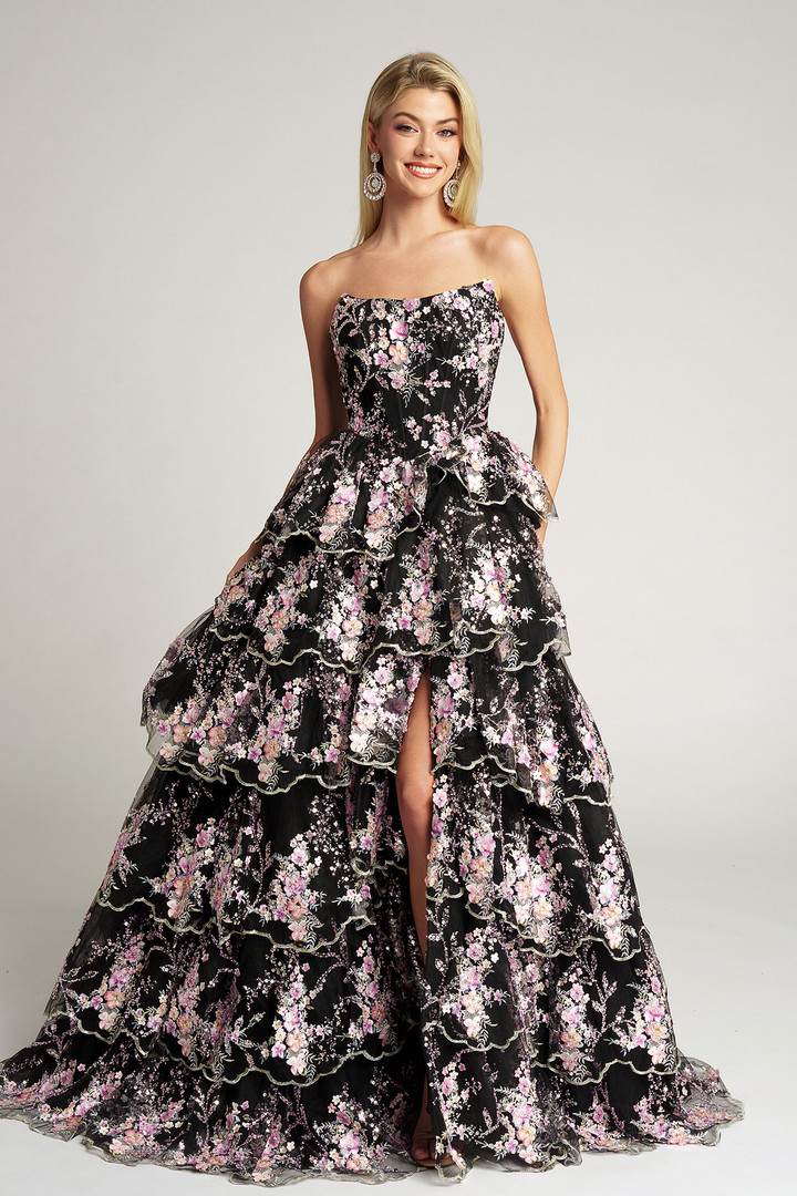 Portia and Scarlett PS26051 Sequin Tulle Strapless Dress