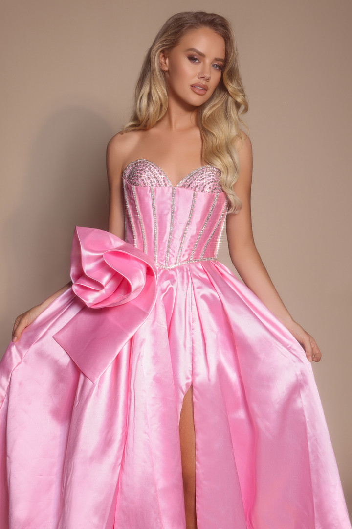Portia and Scarlett PS26079 Taffeta Strapless Corset Dress