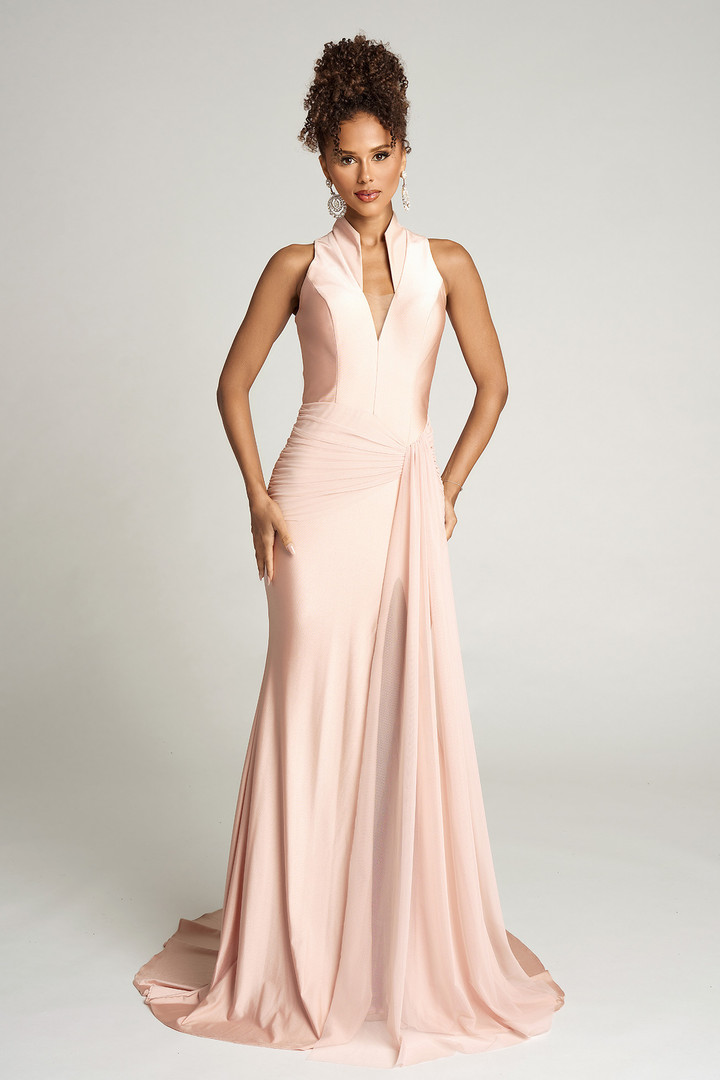 Portia and Scarlett PS26111 Jersey V-Neck Sleeveless Dress