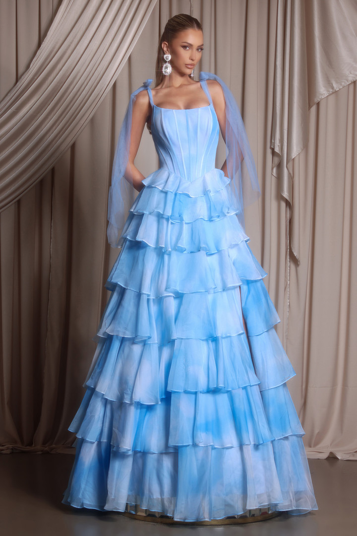 Portia and Scarlett PS26143 Chiffon Ruffles Sleeveless Dress