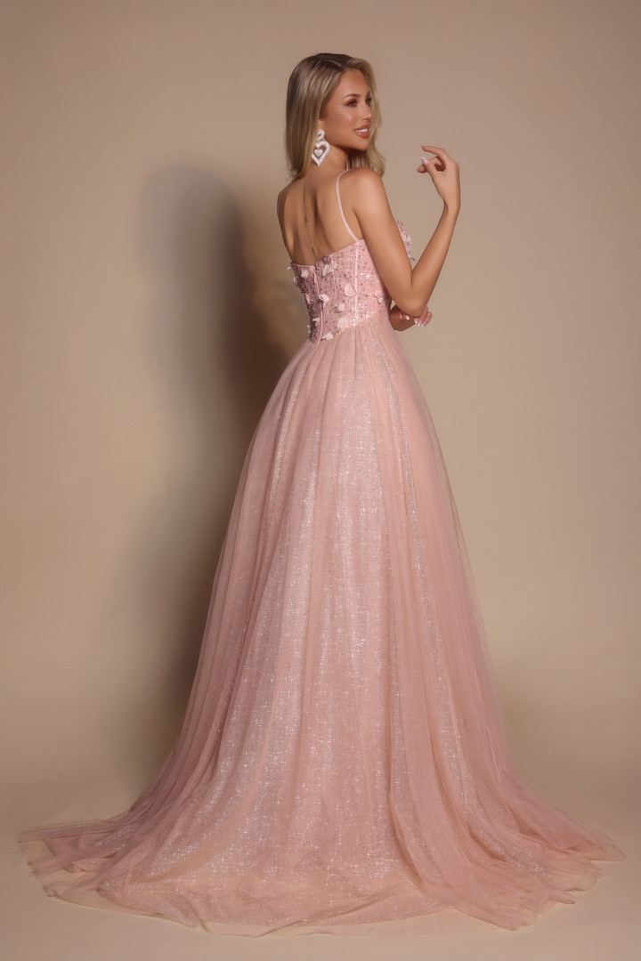 Portia and Scarlett PS26146 Tulle Embroidery Long Ball Gown