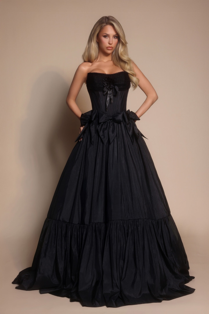 Portia and Scarlett PS26148 Taffeta Strapless Long Ball Gown