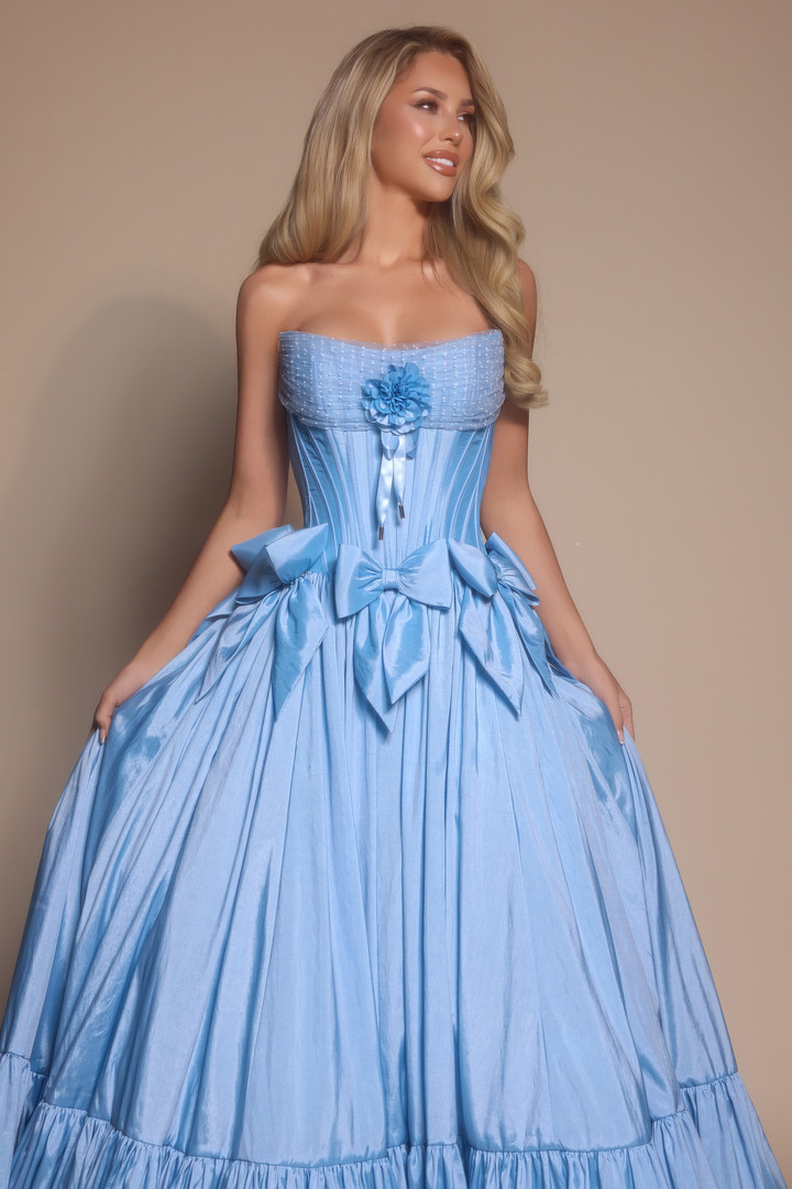 Portia and Scarlett PS26148 Taffeta Strapless Long Ball Gown