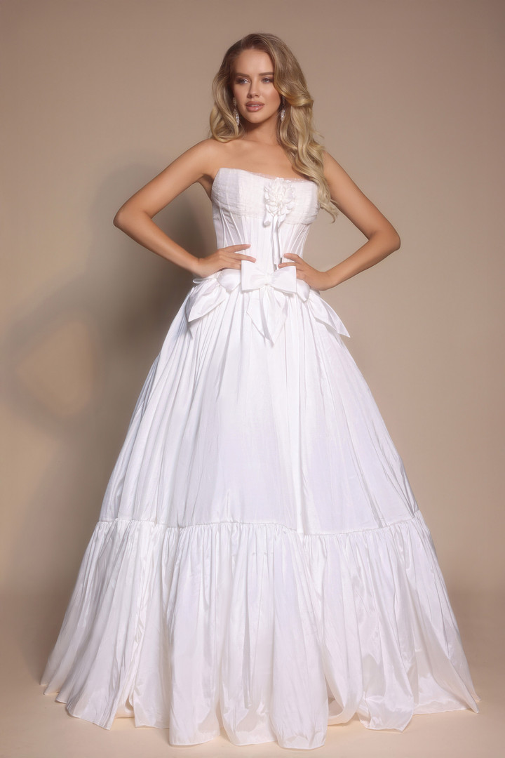 Portia and Scarlett PS26148 Taffeta Strapless Long Ball Gown
