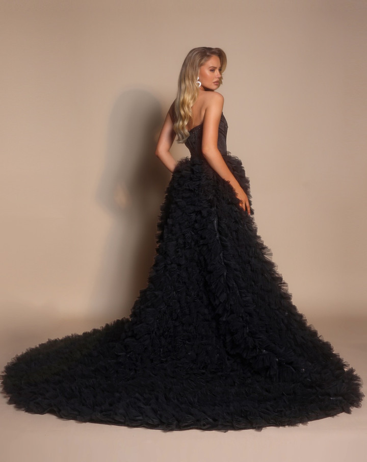 Portia and Scarlett PS26236 Tulle Ruffles Strapless Dress