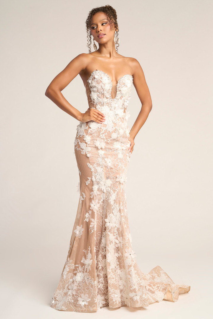 Portia and Scarlett PS26248 Lace Sweetheart Strapless Dress