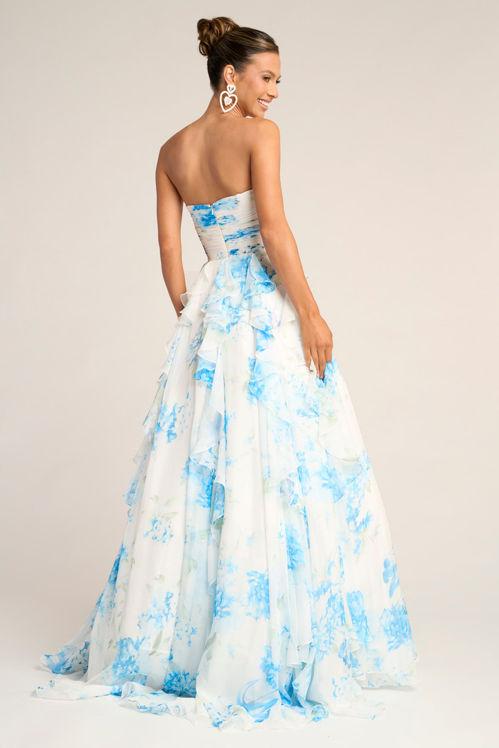 Portia and Scarlett PS26254 Chiffon Strapless Ruched Dress