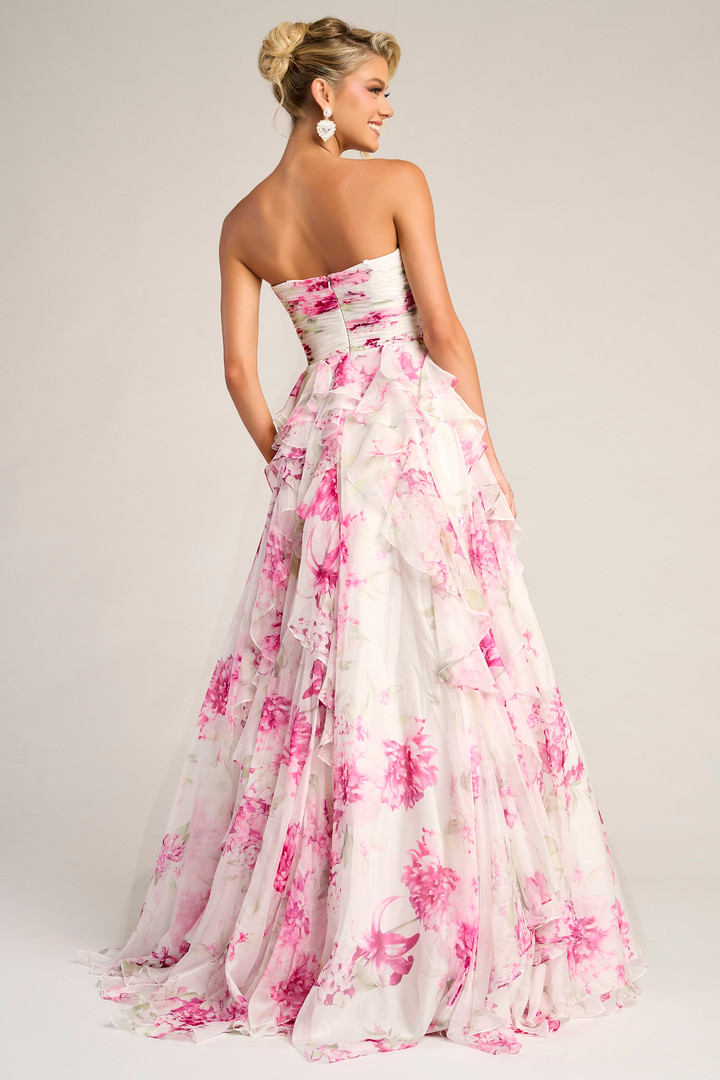 Portia and Scarlett PS26254 Chiffon Strapless Ruched Dress