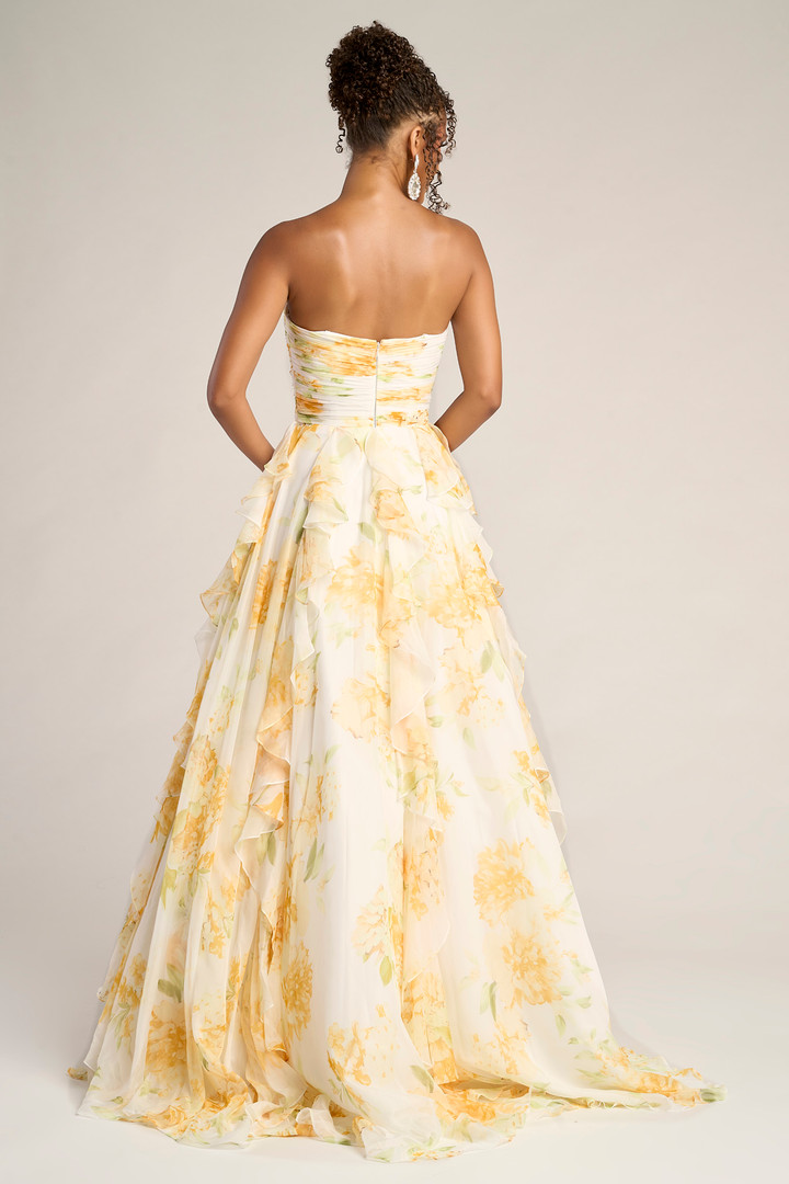 Portia and Scarlett PS26254 Chiffon Strapless Ruched Dress