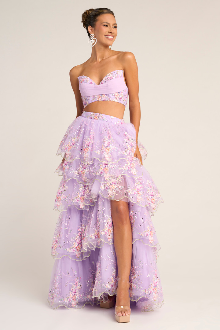 Portia and Scarlett PS26272 Tulle Strapless Two Piece Dress