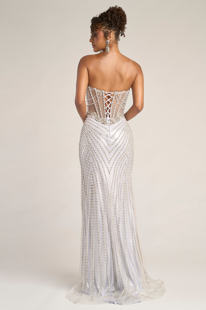 Portia and Scarlett XO057 Beaded Sweetheart Strapless Dress