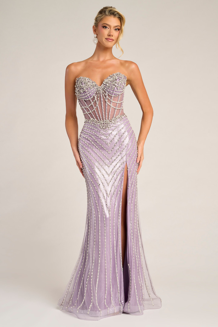 Portia and Scarlett XO057 Beaded Sweetheart Strapless Dress