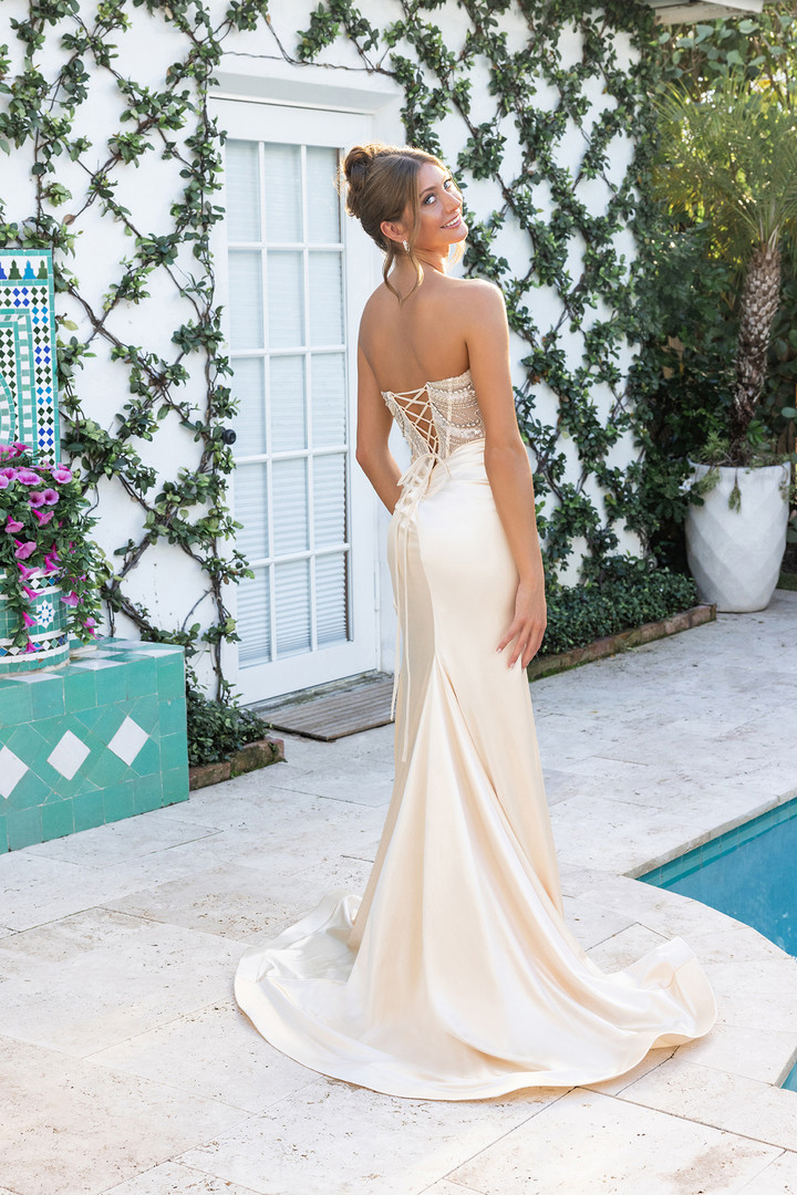 Portia and Scarlett XO065 Satin Sweetheart Strapless Dress