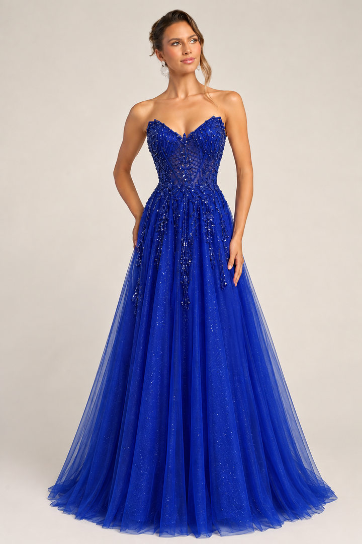 Portia and Scarlett XO134 Sequin Sweetheart Strapless Dress