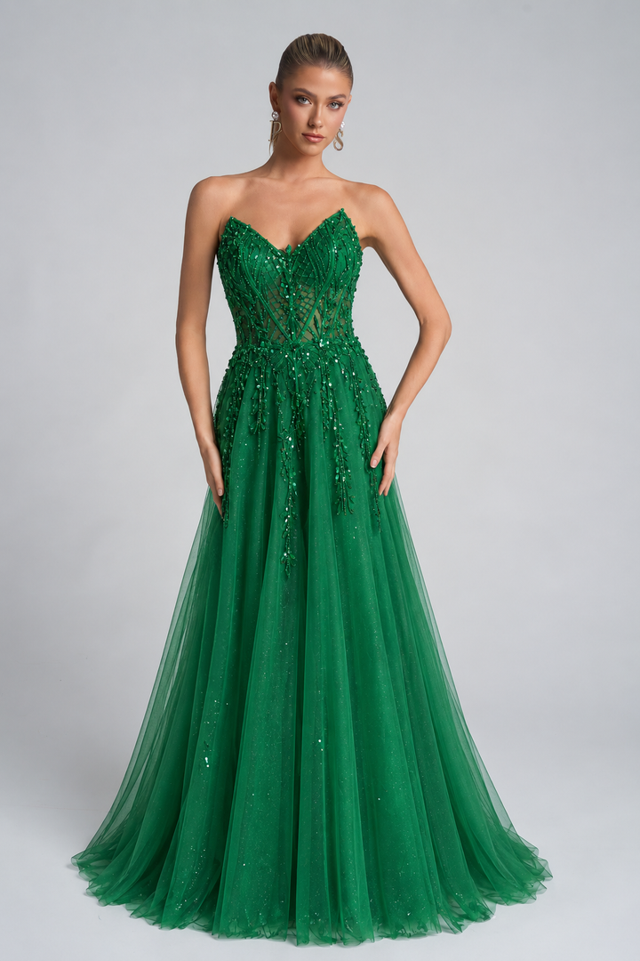 Portia and Scarlett XO134 Sequin Sweetheart Strapless Dress