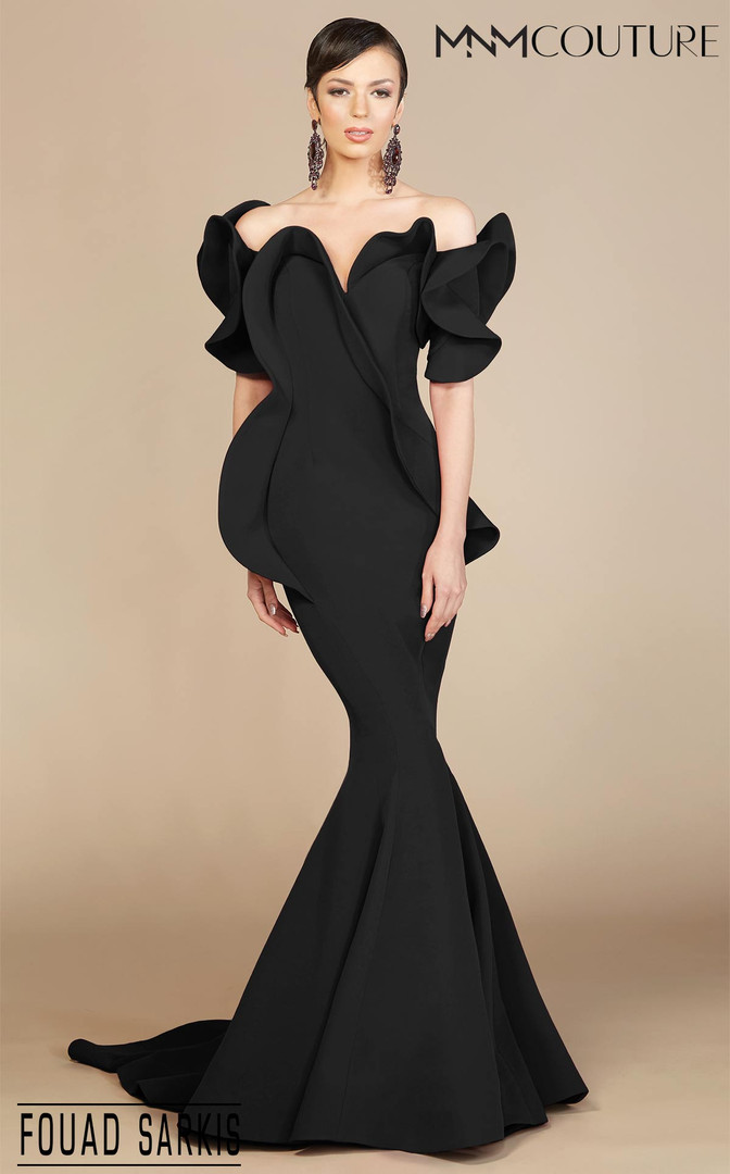 MNM Couture 2328 Off-shoulder Sweetheart Neckline Long Gown
