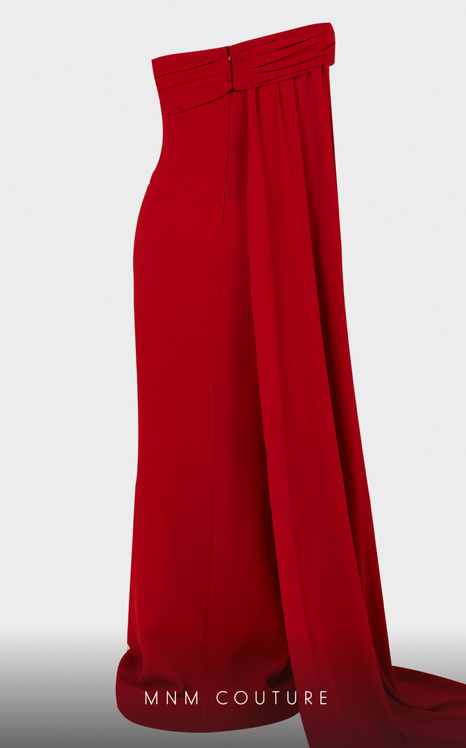 MNM Couture 2718 Off-shoulder Asymmetric Neck Long Gown