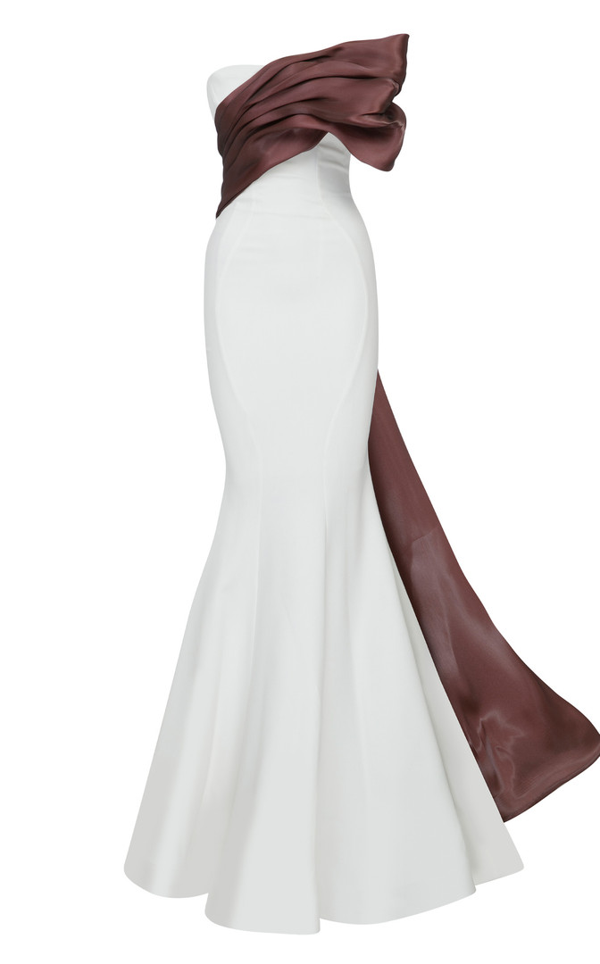 MNM Couture N0559 Rayon Crepe Sweetheart Neckline Long Gown