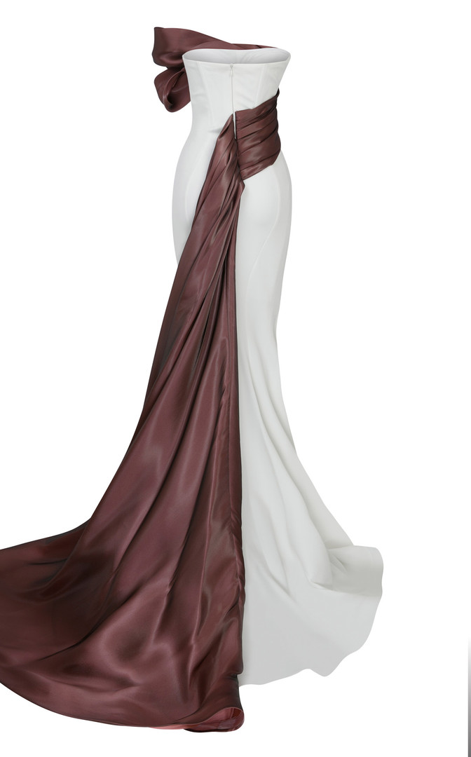 MNM Couture N0559 Rayon Crepe Sweetheart Neckline Long Gown