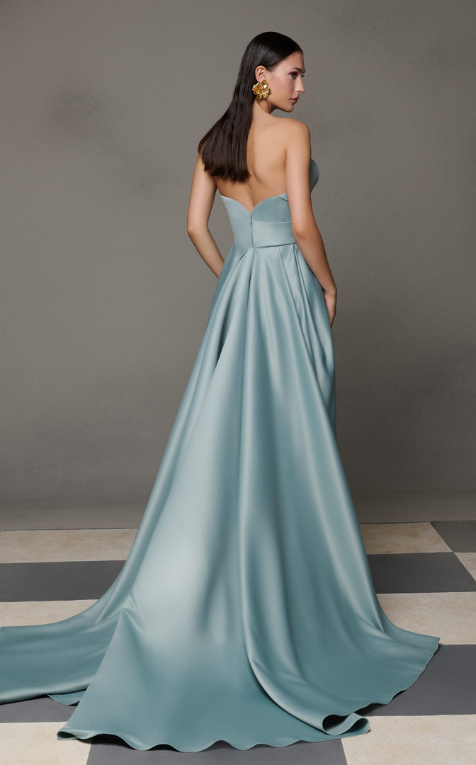 MNM Couture N0626 Sweetheart Crisscross Neck Strapless Gown