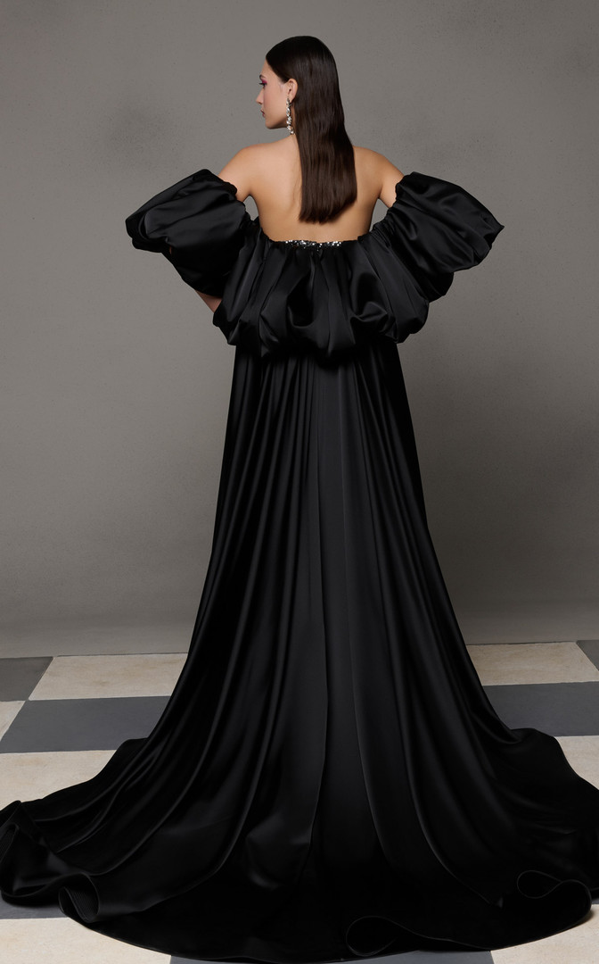 MNM Couture N0635 Sequin Embroidery Straight Neckline Gown