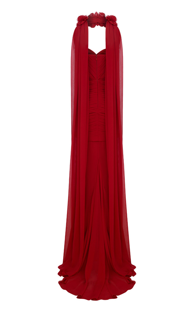 MNM Couture N0655 Flared Sweetheart Neck Half Skirt Gown