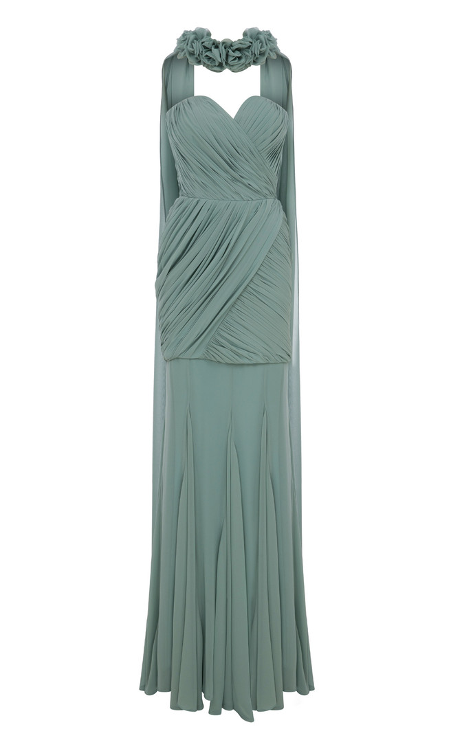 MNM Couture N0655 Flared Sweetheart Neck Half Skirt Gown