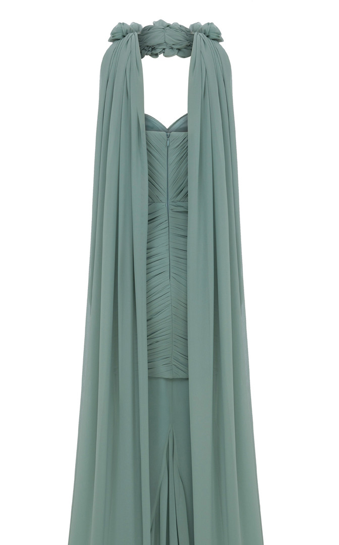 MNM Couture N0655 Flared Sweetheart Neck Half Skirt Gown