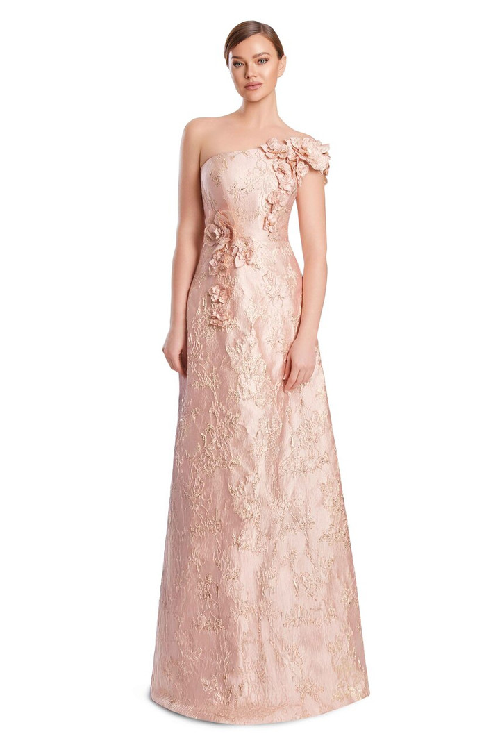 Alexander by Daymor 3210 Brocade 3D Flowers Evening Gown