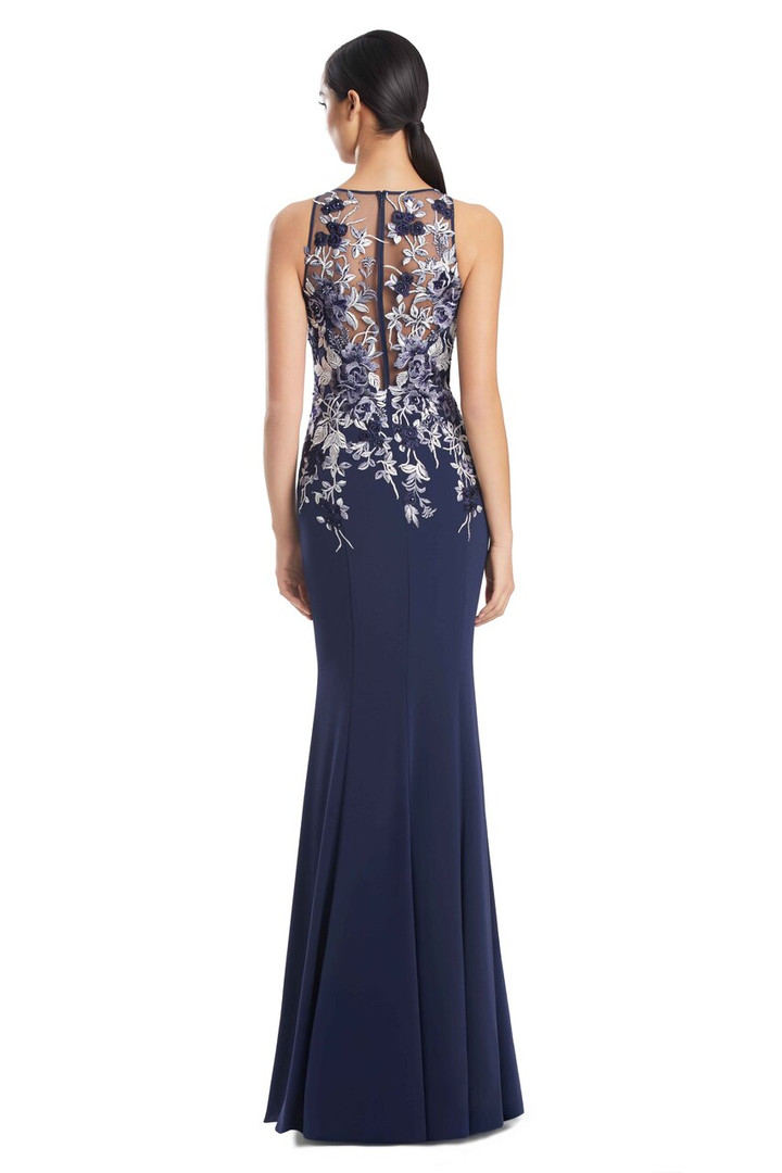 Alexander by Daymor 3211 Guipure Lace Crepe Halter Neck Gown