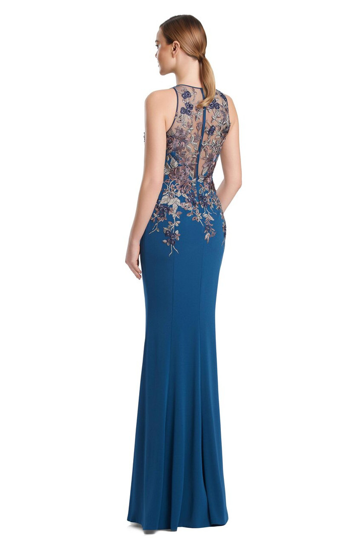 Alexander by Daymor 3211 Guipure Lace Crepe Halter Neck Gown
