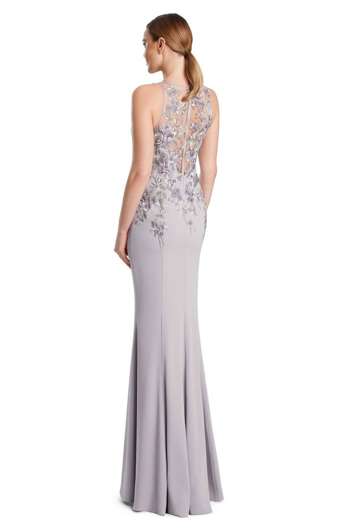 Alexander by Daymor 3211 Guipure Lace Crepe Halter Neck Gown