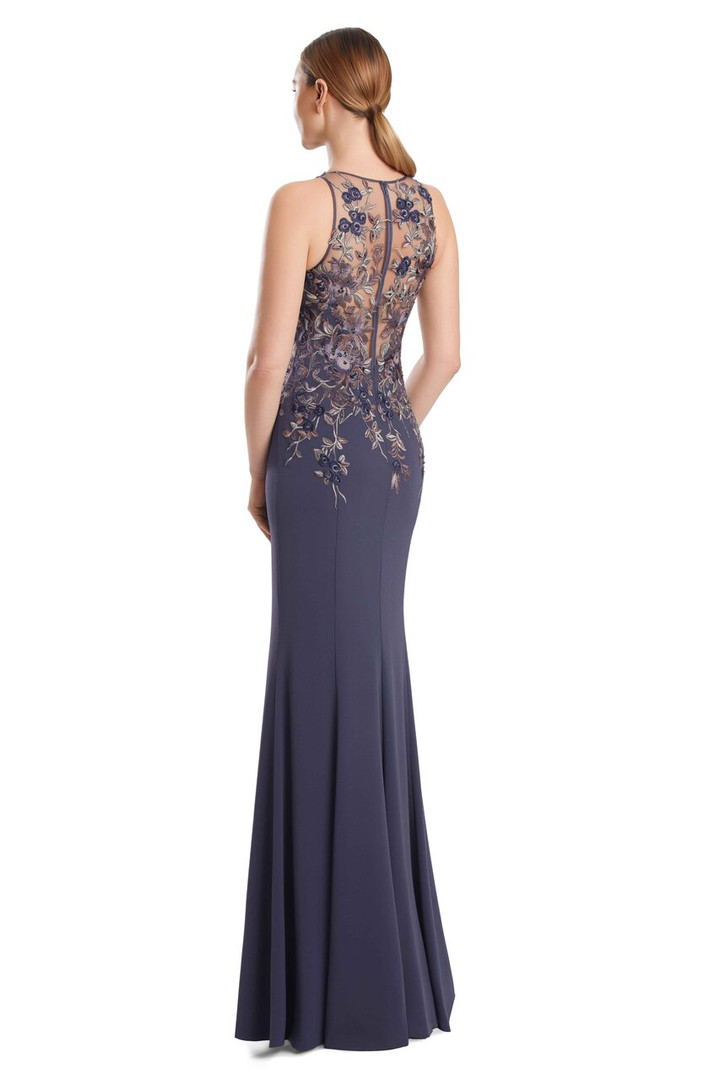 Alexander by Daymor 3211 Guipure Lace Crepe Halter Neck Gown