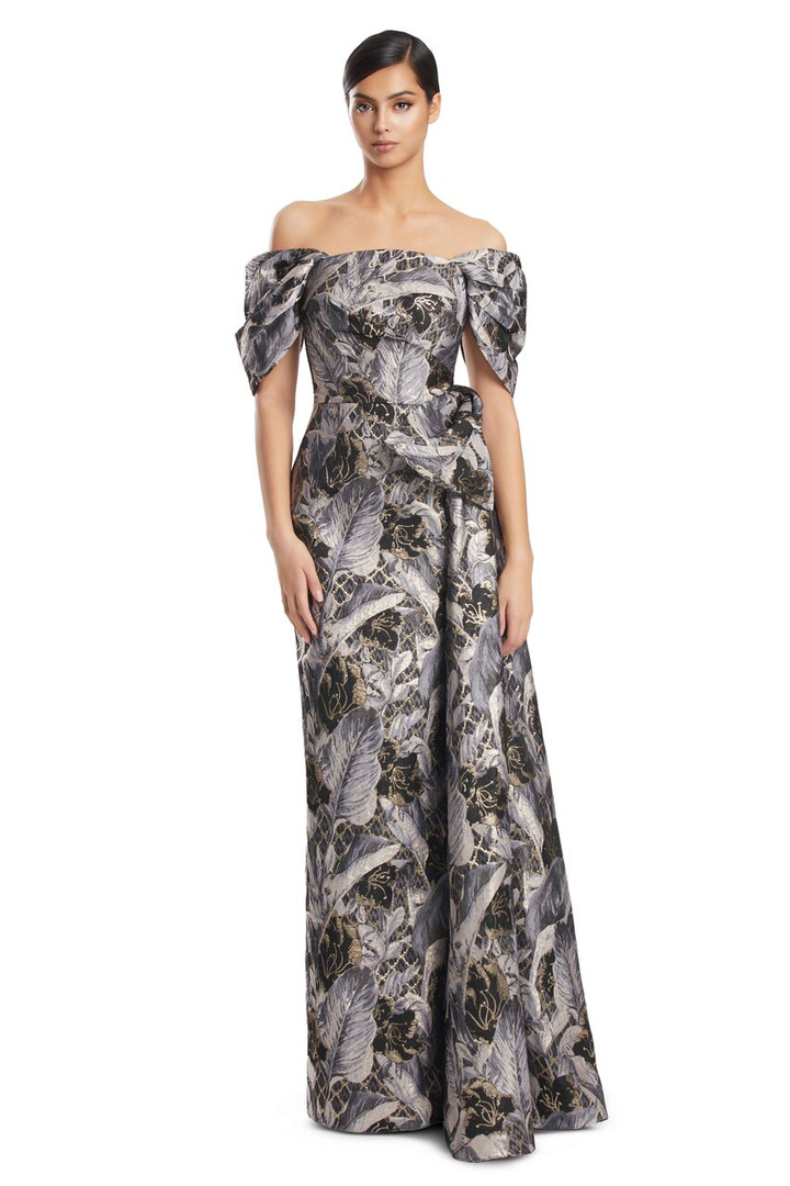 Alexander by Daymor 3221 Brocade Bustier Evening Long Gown