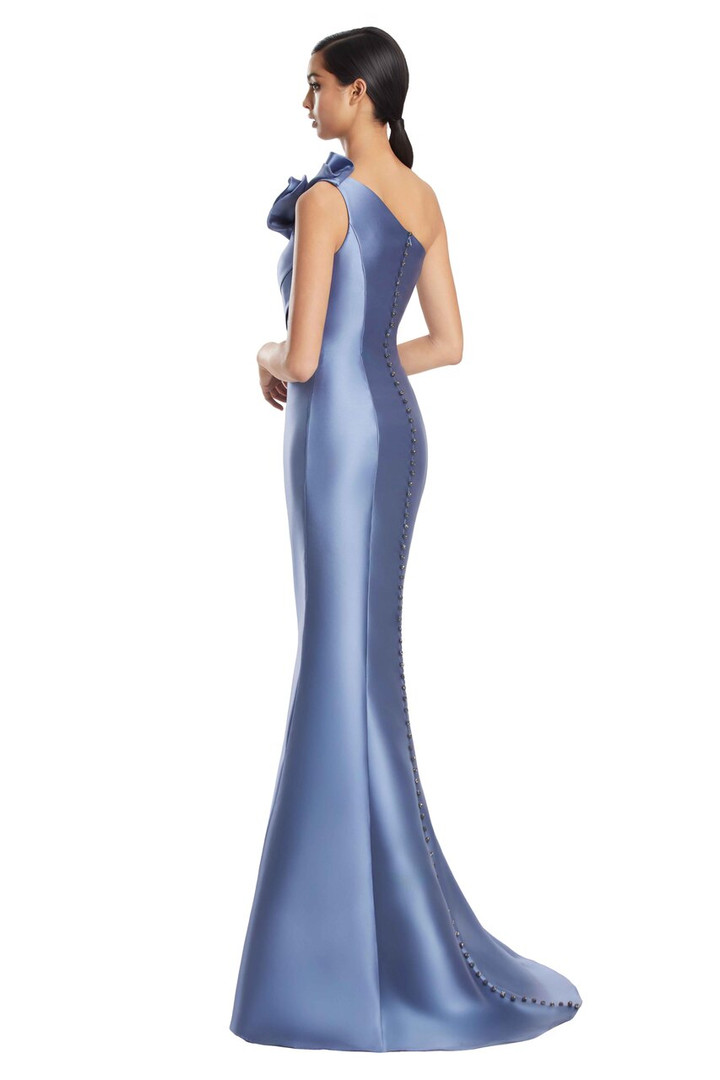 Alexander by Daymor 3230 Satin Twill One Shoulder Long Gown